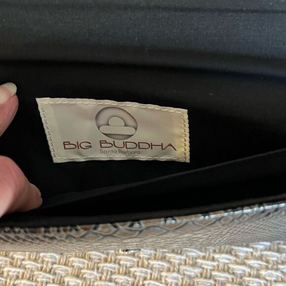 NWT BIG BUDDHA Santa Barbara Faux Snakeskin Evening Purse Clutch Handbag - Picture 4 of 5